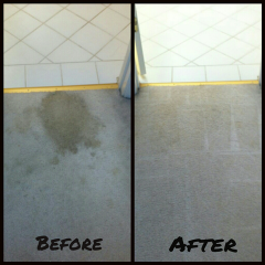 Carpet Clean job before and after example San Carlos California